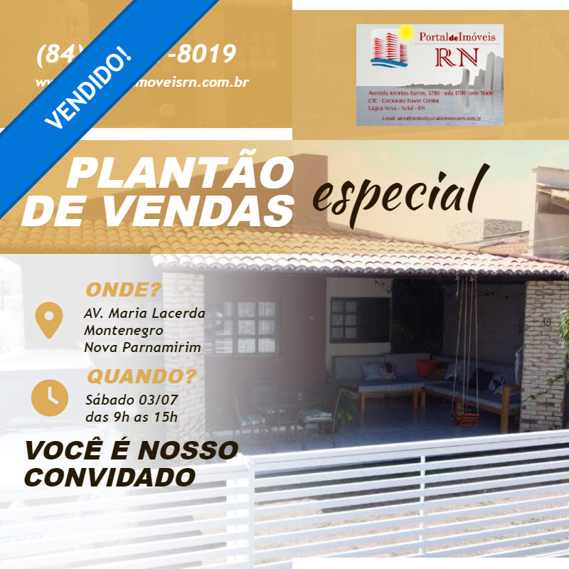 #1800 - Casa para Venda em Parnamirim - RN