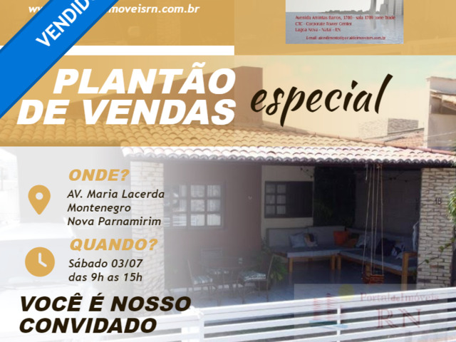 #1800 - Casa para Venda em Parnamirim - RN